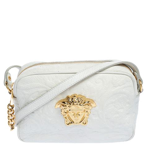 white and gold versace purse|Versace purses black bronze.